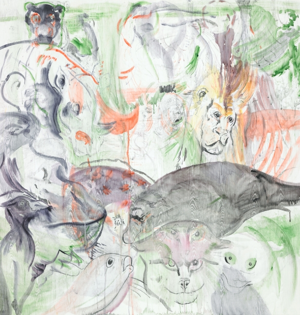Untitled,&amp;nbsp;2012
Monotype in watercolor and pencil on Lanaquarelle paper
50 x 48&amp;nbsp;inches