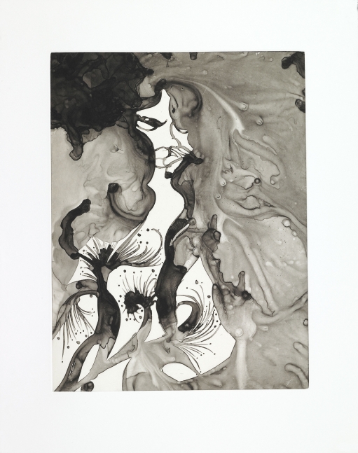 Black Kiss, 2006
Portfolio of 13 gravures with chine coll&amp;eacute;, title page, and colophon on Somerset paper handtorn to size in a cloth-covered box with silver stamping.
21 x 17 inches
Edition&amp;nbsp;of 20